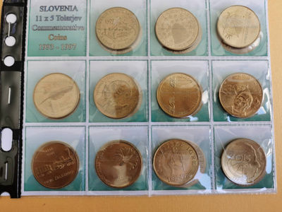自由硬币收藏交流 第一期 - 斯洛文尼亚1993-1997年5托拉尔11枚全套