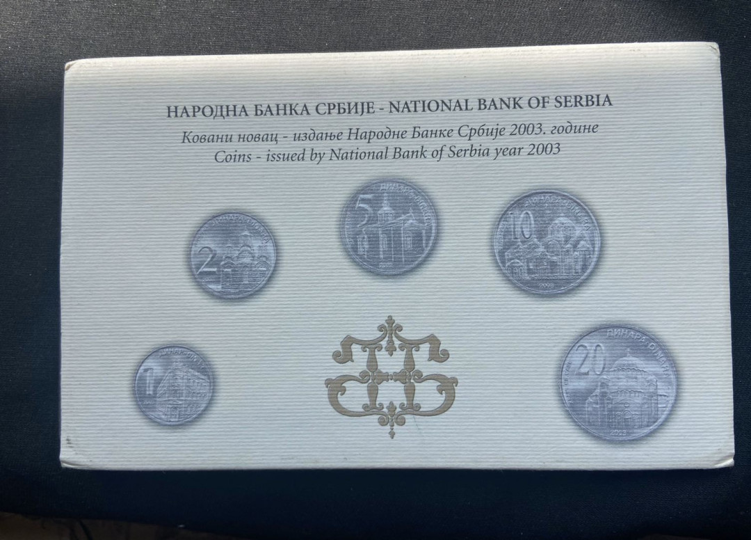【币观天下】第106期钱币拍卖 【塞尔维亚】塞尔维亚2003年套币5枚～