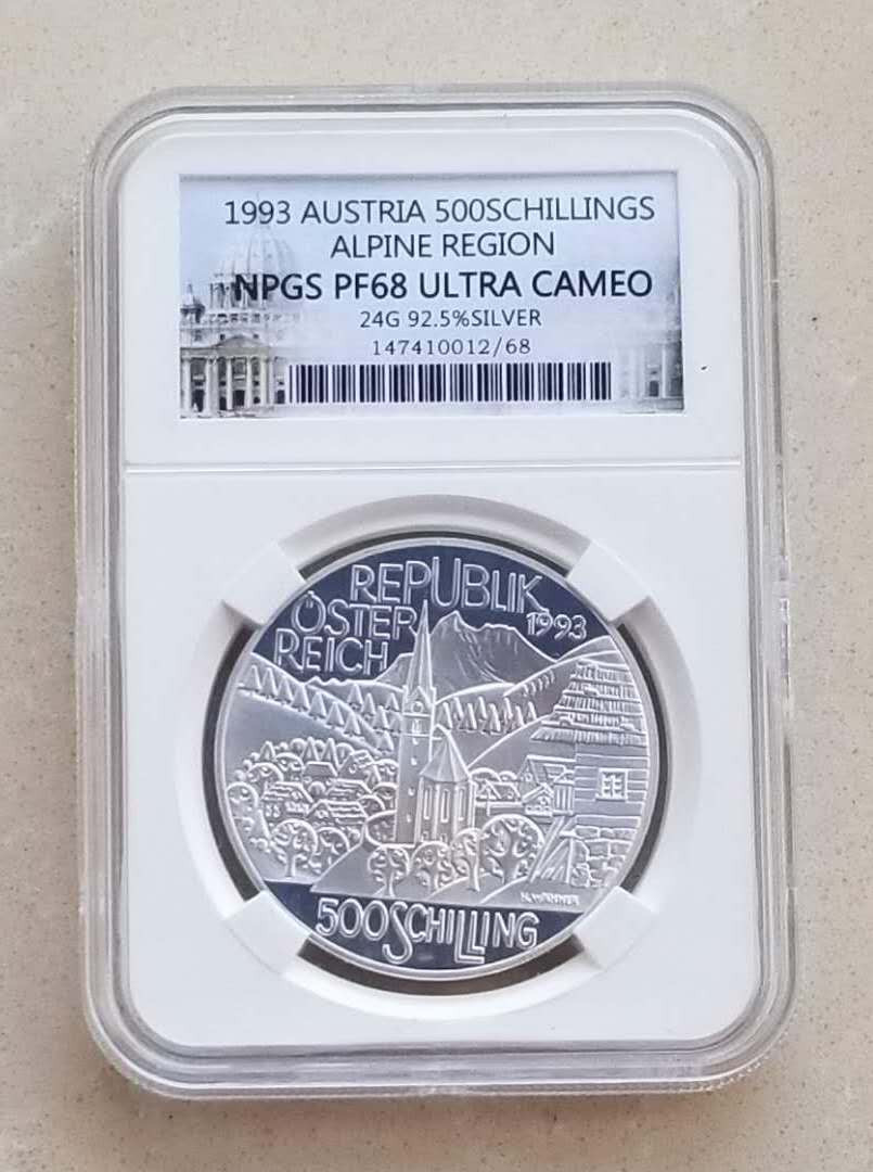 【币观天下】第106期钱币拍卖 奥地利1993年山区民俗500先令精制银币