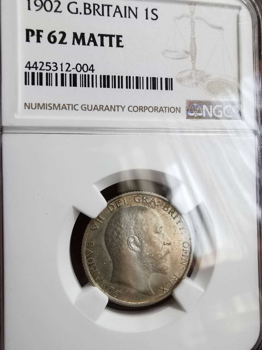 凡希社世界钱币微拍第一百十八期 1902爱七1S NGC-PF62MATTE