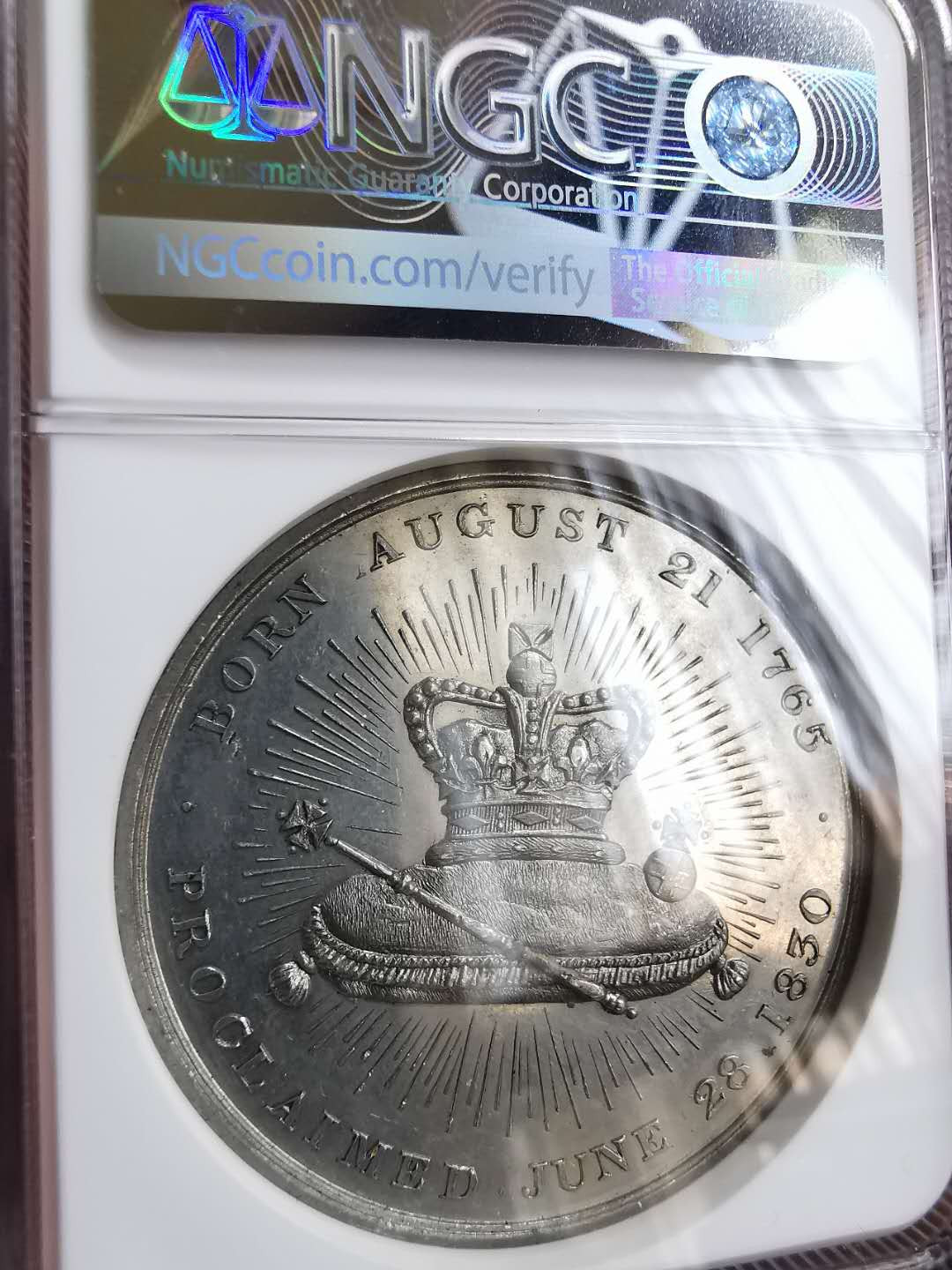 凡希社世界钱币微拍第一百十八期 1830英国威廉四世纪念章NGC-MS61