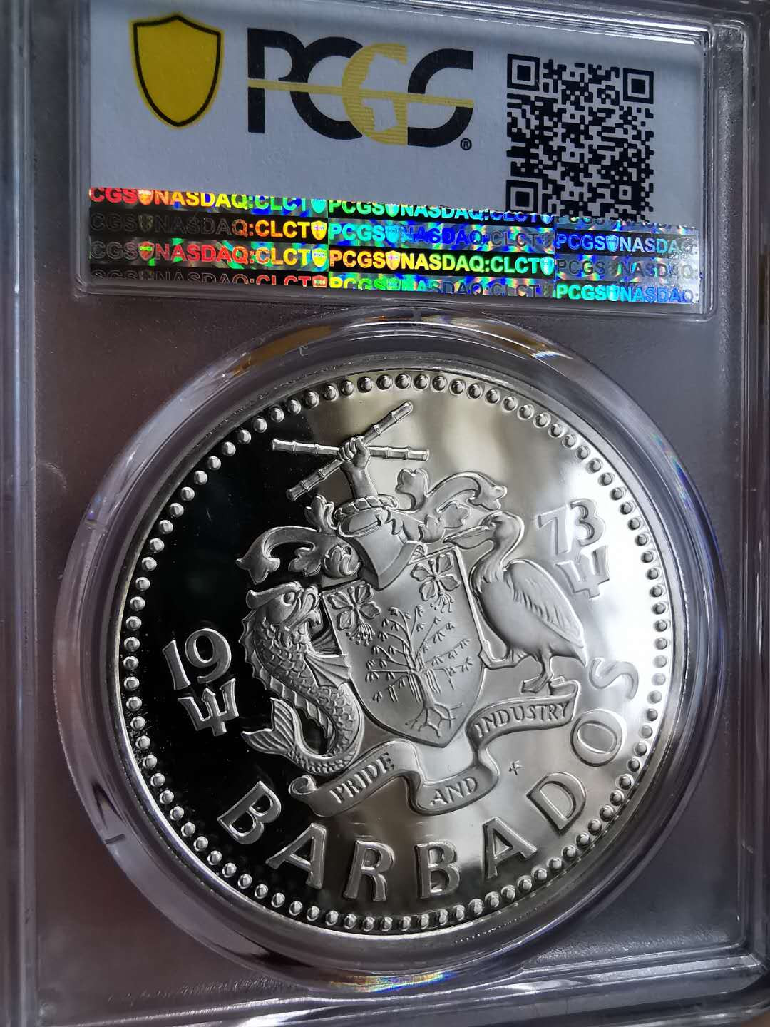 凡希社世界钱币微拍第一百十八期 1973巴巴多斯海神大银PCGS-PF68DCAM