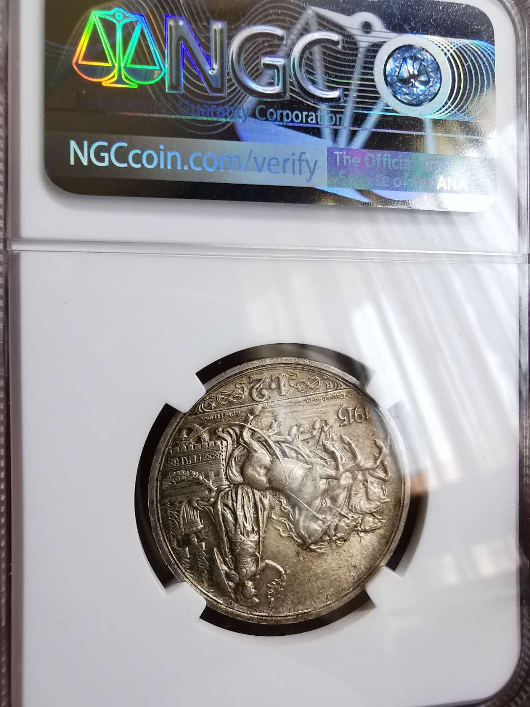 凡希社世界钱币微拍第一百十八期 1915意大利战车2里拉NGC-MS63