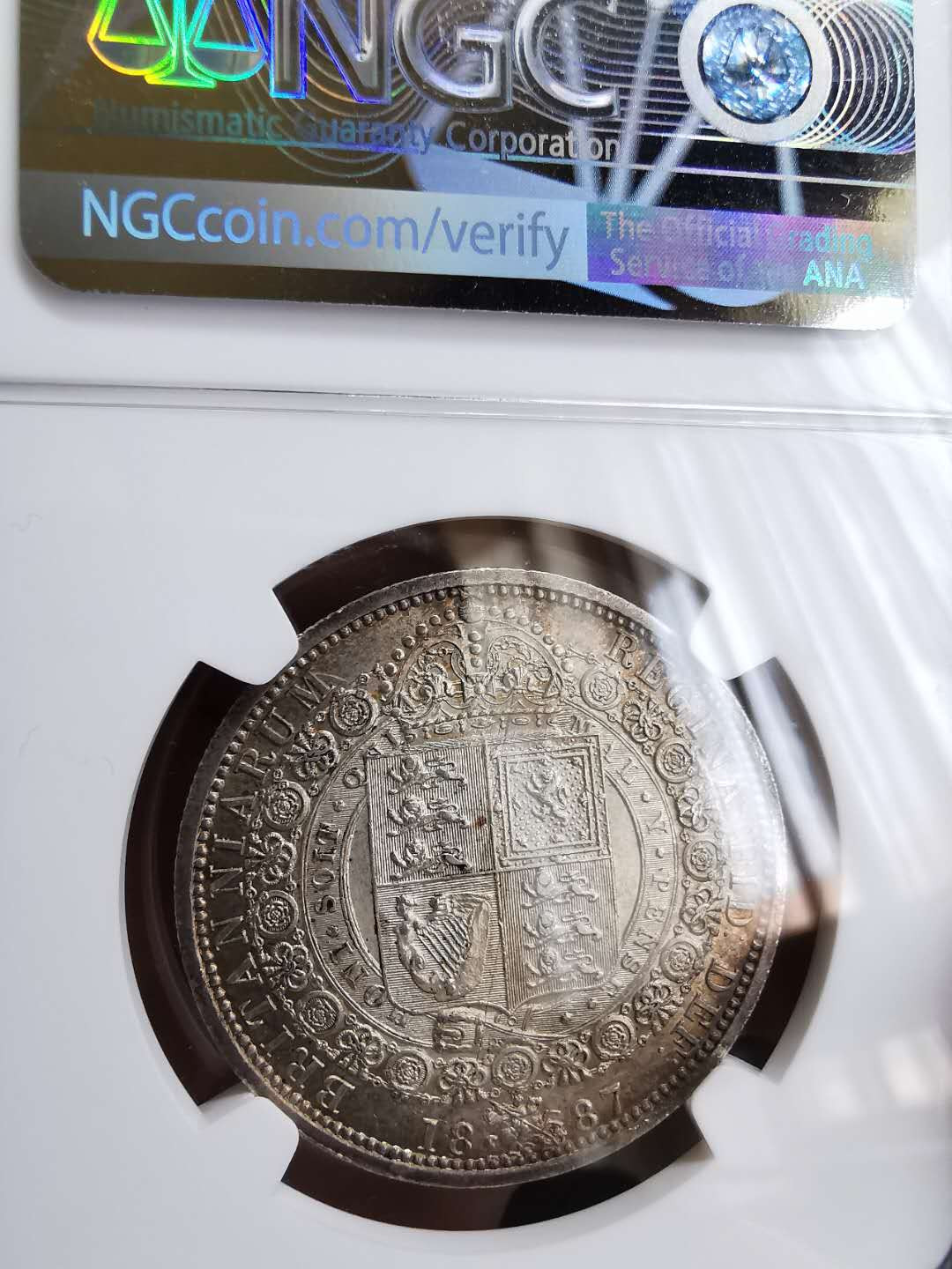 凡希社世界钱币微拍第一百十八期 1887老维1/2克朗NGC-AUD