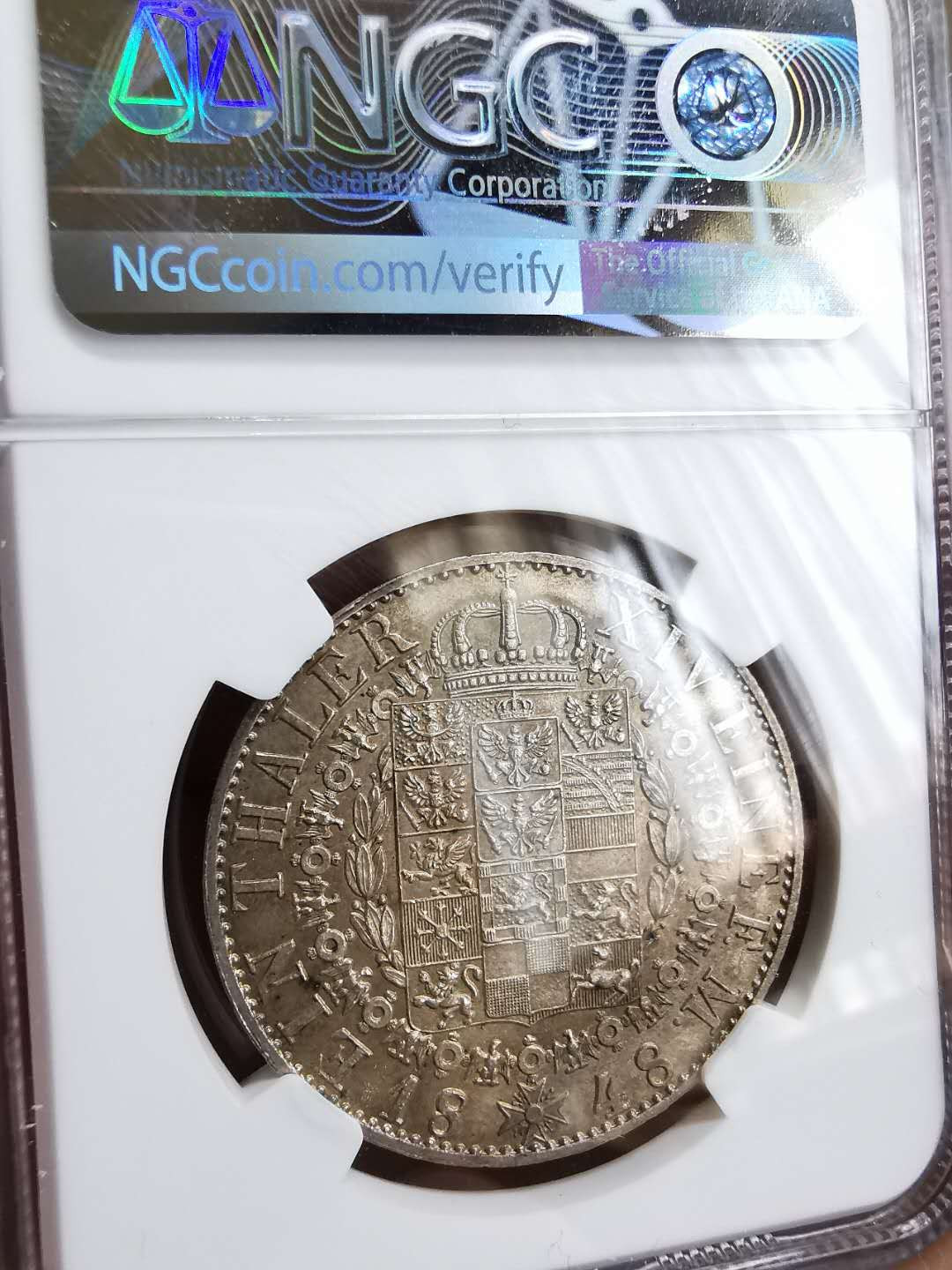 凡希社世界钱币微拍第一百十八期 荐！1848普鲁士威廉四世泰勒NGC-MS61低评！