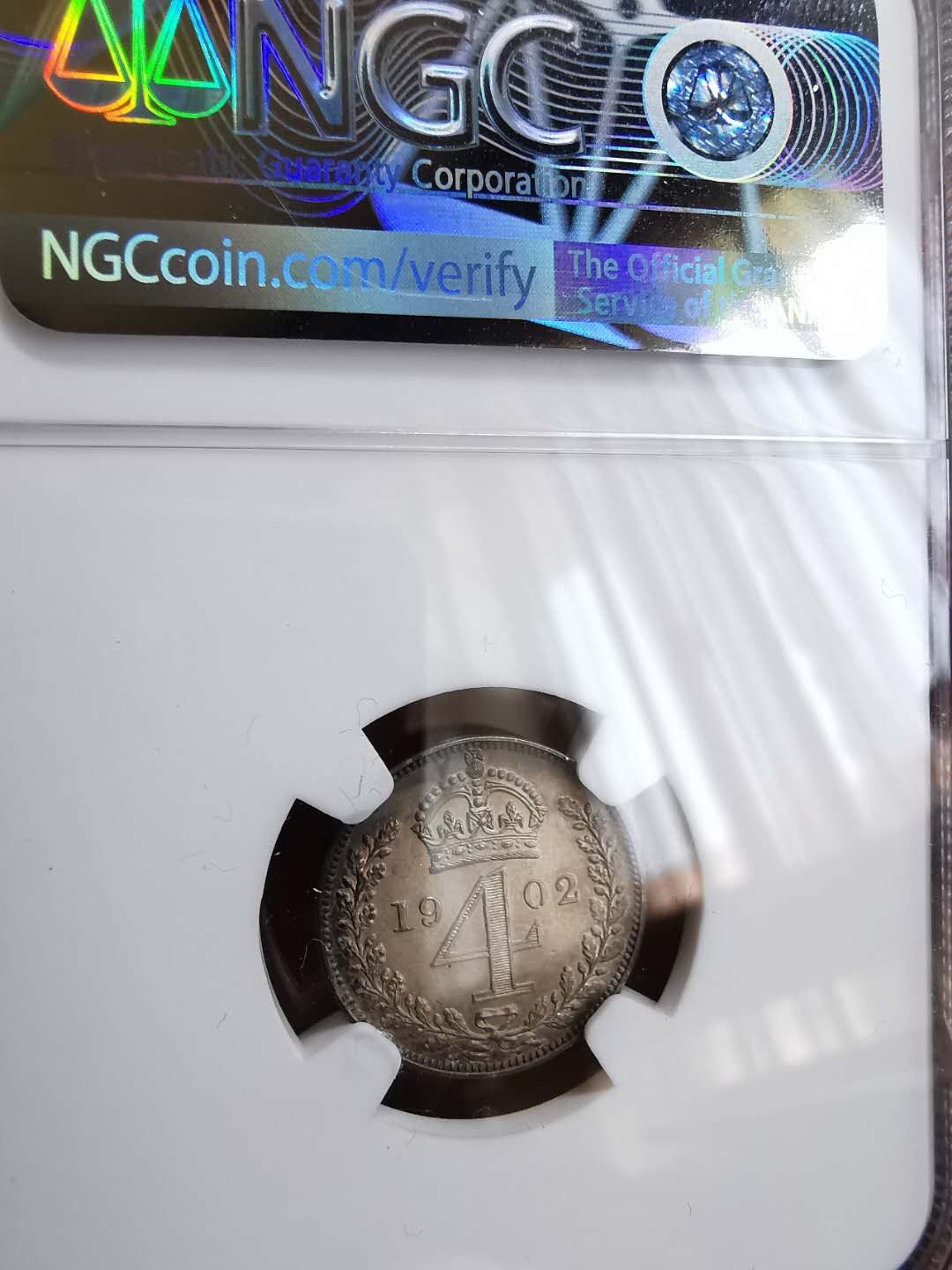 凡希社世界钱币微拍第一百十八期 1902爱七4D NGC-MS61
