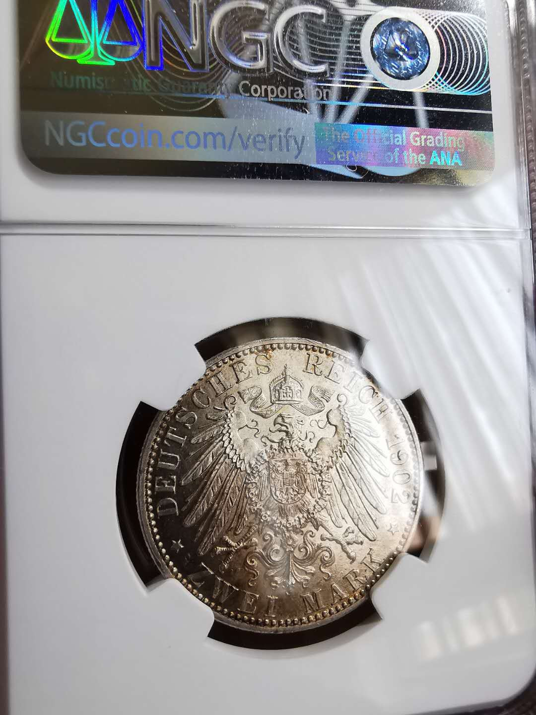 凡希社世界钱币微拍第一百十八期 1902巴登加冕2马克NGC-MS66顶级品！