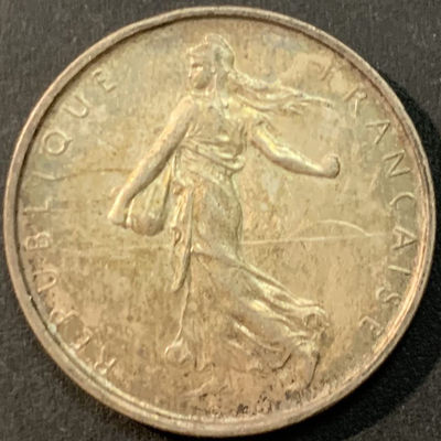 紫瑗钱币—微拍第56期  - 法国 1966年 播种女神 5法郎 12克 0.835银