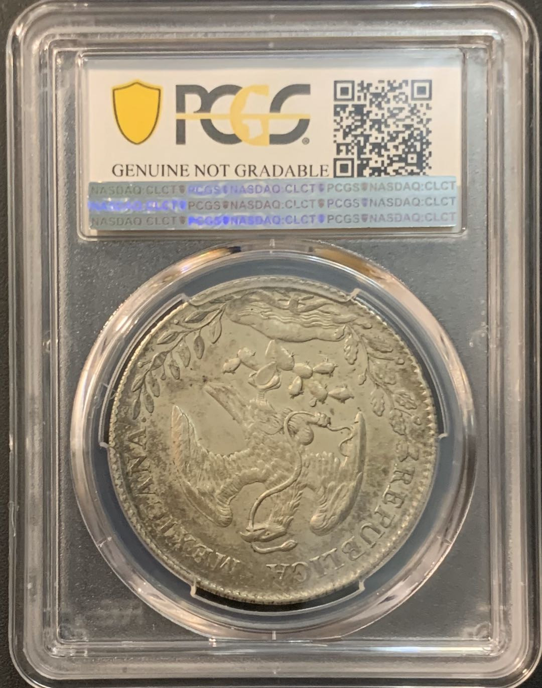 紫瑗钱币—微拍第56期  墨西哥 1894年 ZS FZ 8里亚尔 花边鹰洋 PCGS UNC Detail