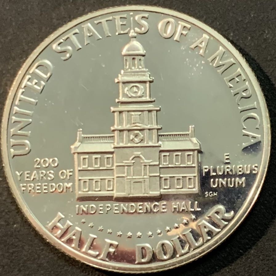 紫瑗钱币—微拍第56期  美国 1976年 建国200周年 半美元 11.5克 0.4银 精制