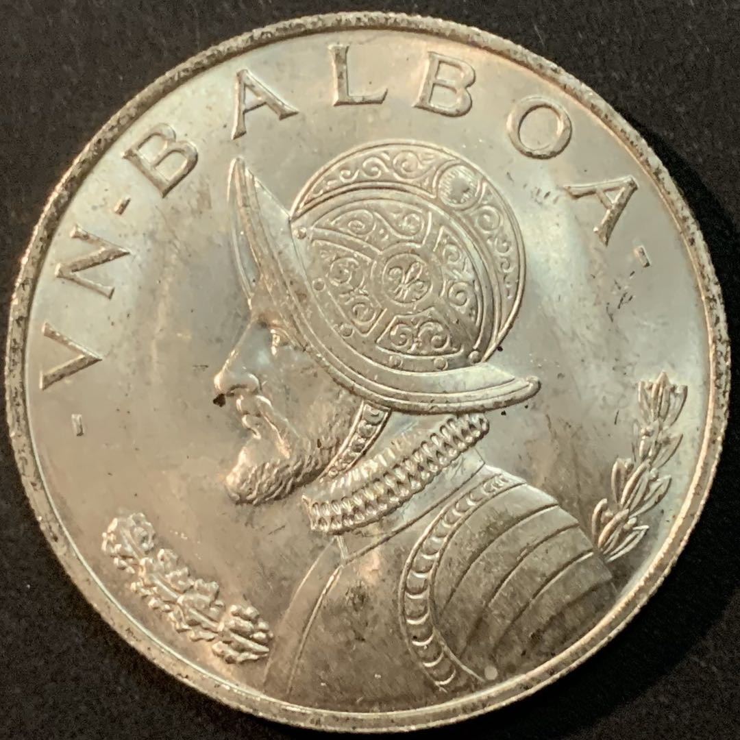 紫瑗钱币—微拍第56期  巴拿马 1966年 1巴波亚 26.73克 0.9银 UNC