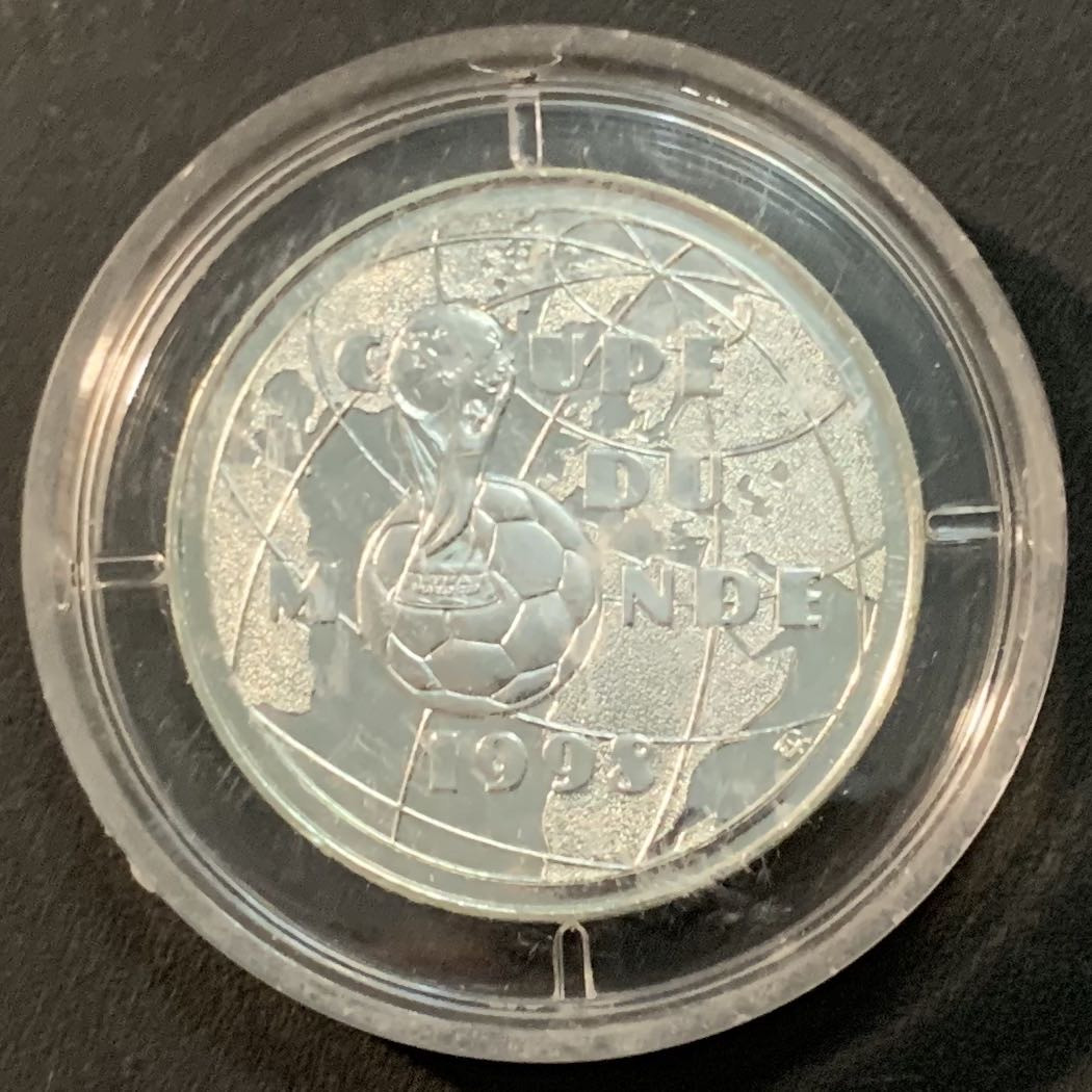 紫瑗钱币—微拍第56期  法国 1997年 98世界杯 1法郎 12克 0.9银