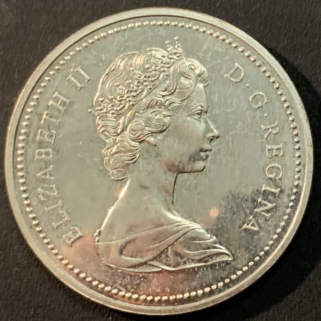 紫瑗钱币—微拍第56期  加拿大 1972年 伊丽莎白二世 1元 23.4克 0.5银