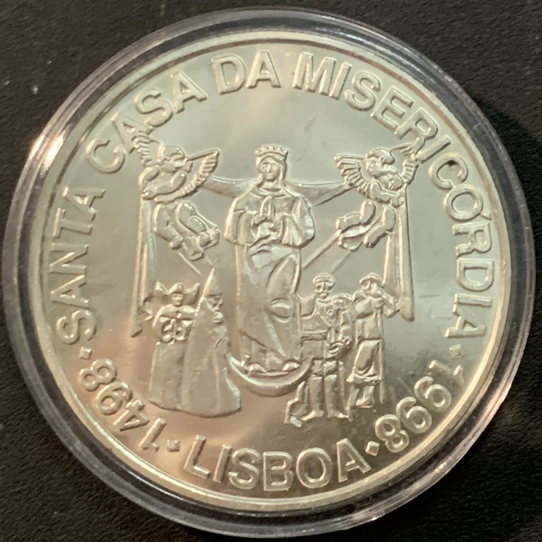 紫瑗钱币—微拍第56期  葡萄牙 1998年 米塞里科迪亚教堂500周年 1000埃斯库多 27克 0.5银