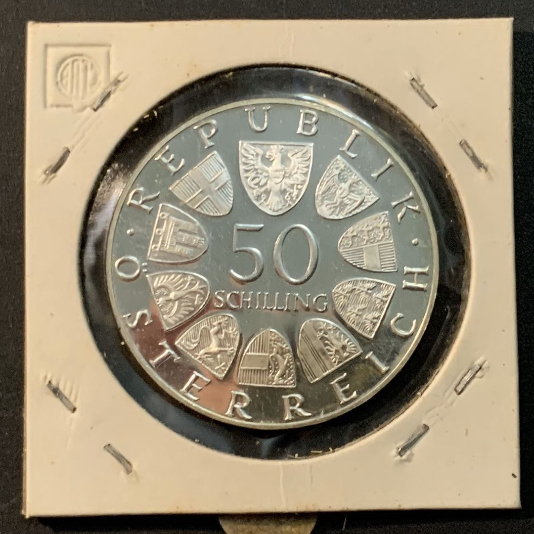 紫瑗钱币—微拍第59期  奥地利 1974年 广播系统成立50周年 20先令 20克 0.64银 精制
