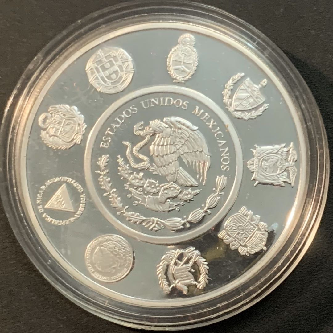 紫瑗钱币—微拍第56期  墨西哥 2008年 北京奥运会 5比索 31.1克 0.925银 精制