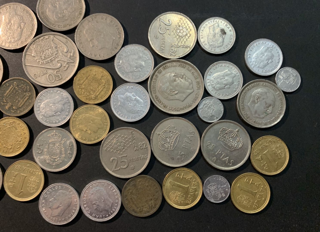 紫瑗钱币—微拍第56期  西班牙 流通币 44枚一组