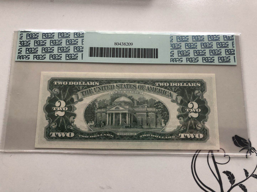 【收藏联盟】第136期拍卖——劳动最光荣（共50拍） 【补号】美国 1963年 2美金 PCGS66EPQ 杰斐逊