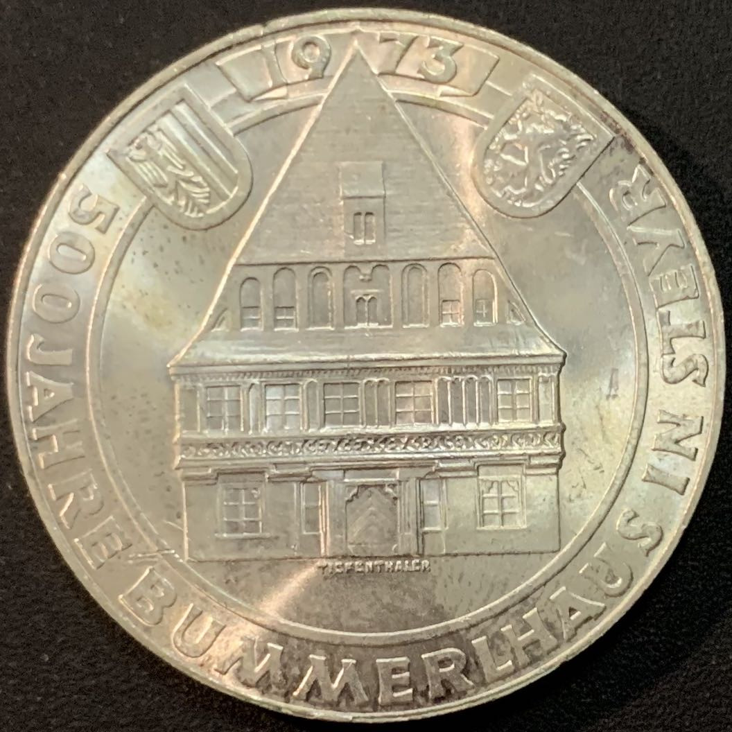 紫瑗钱币—微拍第57期  奥地利 1973年 布默尔之家500周年 50先令 20克 0.9银