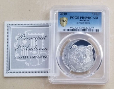 【随心&Getcoins】现代钱币拍卖第五十期 PCGS69-安道尔2010年比利牛斯山脉棕熊精制纪念银币