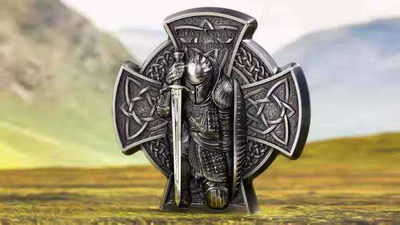 【随心&Getcoins】现代钱币拍卖第五十期 马恩岛2019年国王玛纳诺麦克列十字勋章型纪念银币