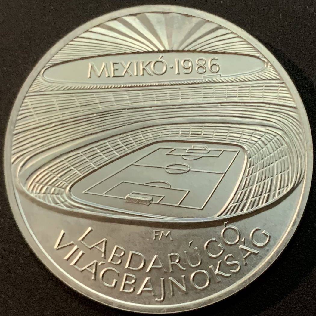 紫瑗钱币—微拍第57期  匈牙利 1986年 墨西哥世界杯 500福林 28克 0.64银