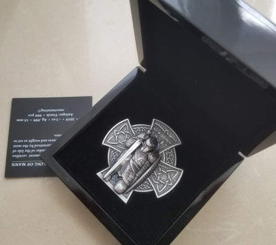 【随心&Getcoins】现代钱币拍卖第五十期 马恩岛2019年国王玛纳诺麦克列十字勋章型纪念银币