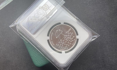 【随心&Getcoins】现代钱币拍卖第五十期 【拉脱维亚】拉脱维亚森林系列银币【ngc69】