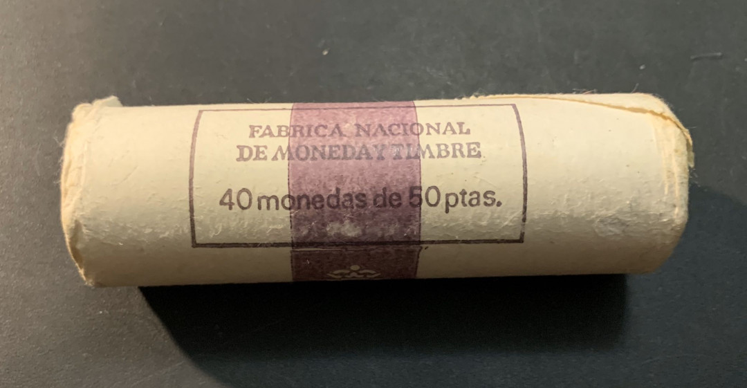 紫瑗钱币—微拍第57期  西班牙 1975年 胡安 卡洛斯 50比塞塔 白铜 40枚整卷