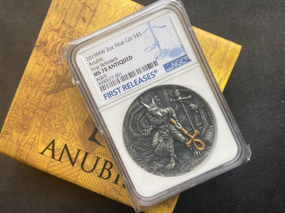 【随心&Getcoins】现代钱币拍卖第五十期 【纽埃】2019年埃及怒神系列第一枚怒神ngc70～