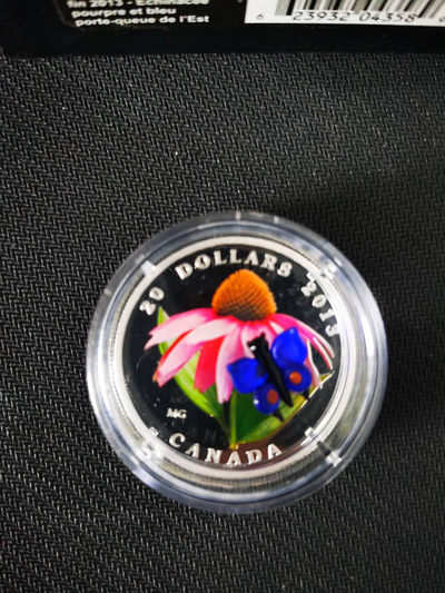 【随心&Getcoins】现代钱币拍卖第五十期 加拿大2013年玻璃系列蝴蝶与花