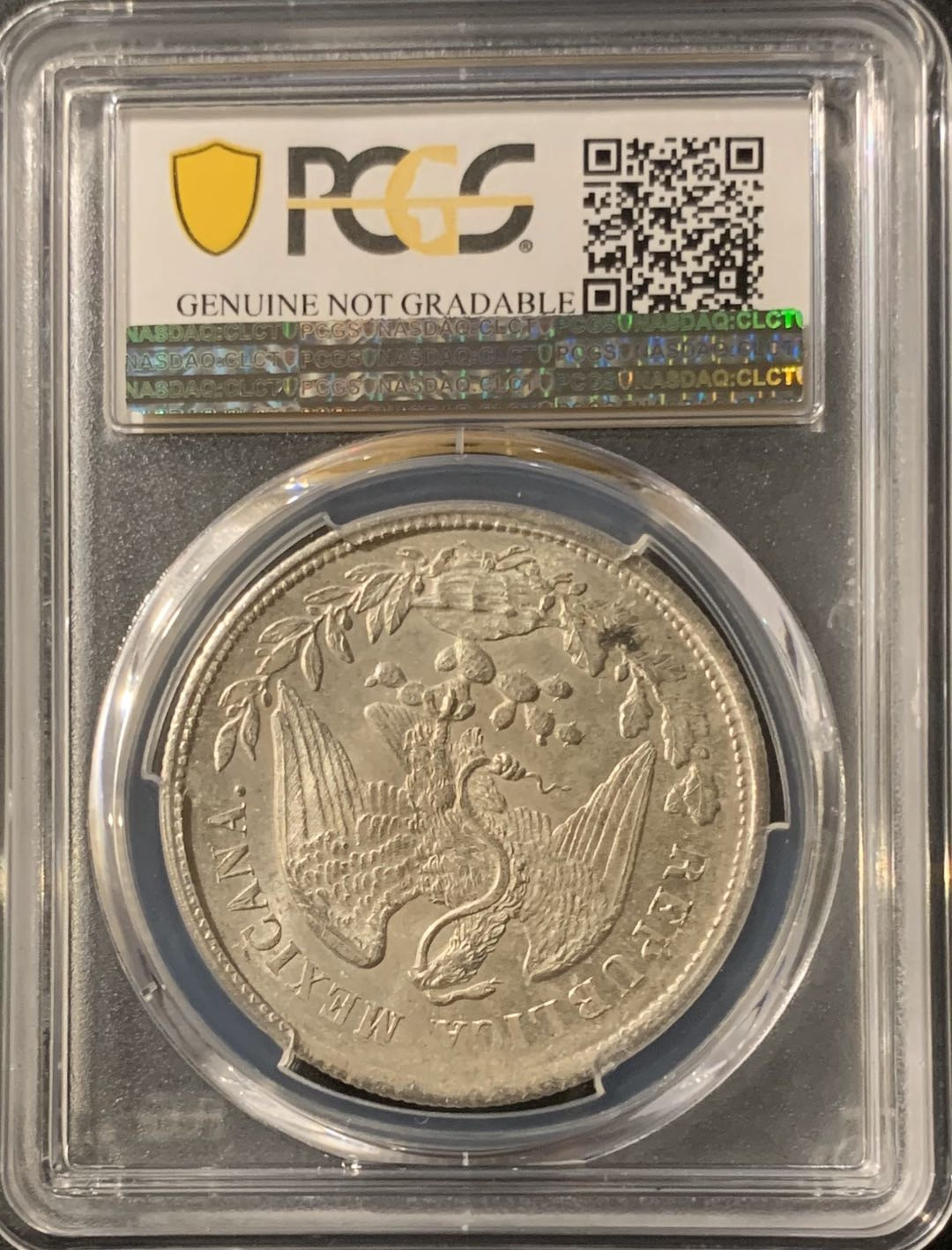 紫瑗钱币—微拍第57期  墨西哥 1902年 ZS FZ 1比索 直边鹰洋 PCGS UNC Detail