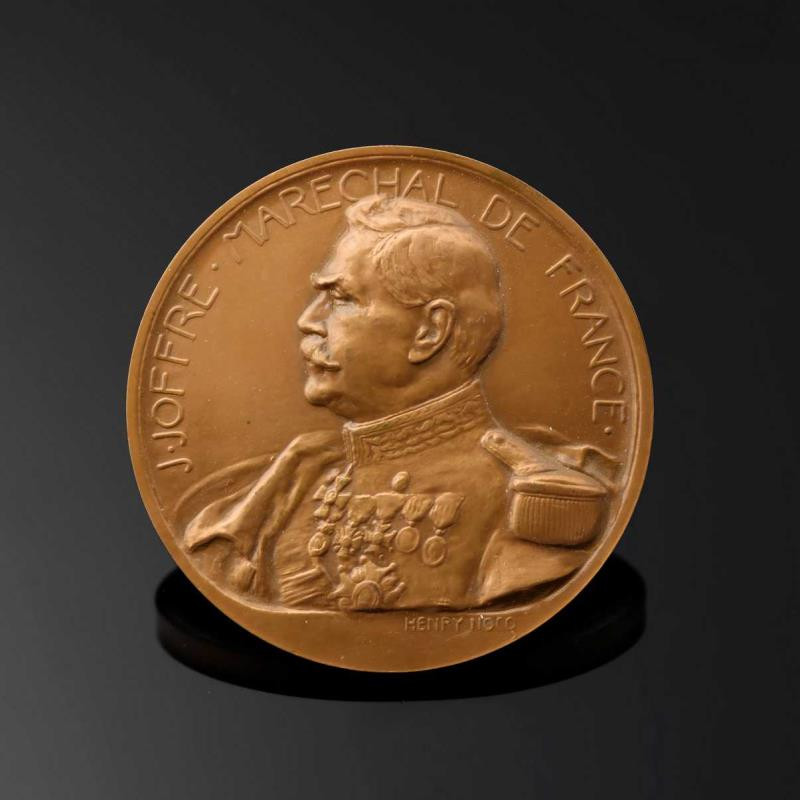 麦朵尔俱乐部第39场拍卖 法国新艺术大铜章【霞飞元帅】大师亨利·克罗