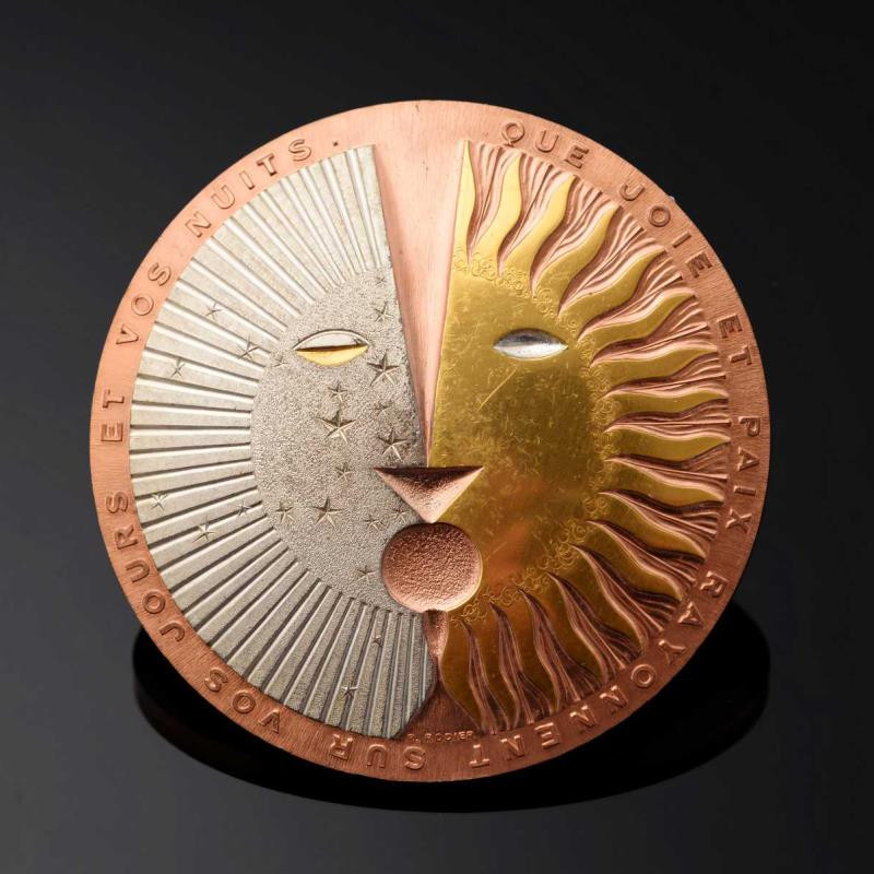 麦朵尔俱乐部第39场拍卖 法国大铜章【喜乐平安】雕塑家罗迪耶