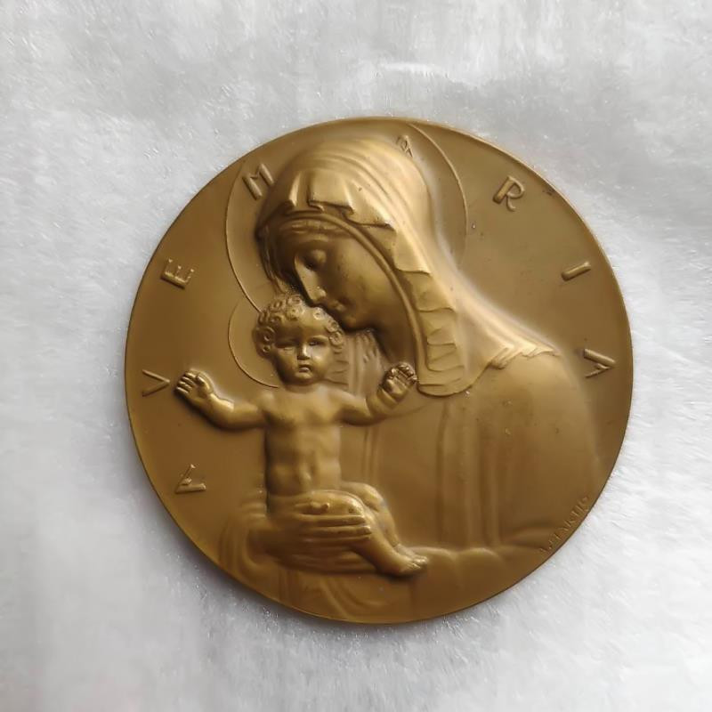 麦朵尔俱乐部第39场拍卖 法国大铜章【圣母子】雕塑家哈恩