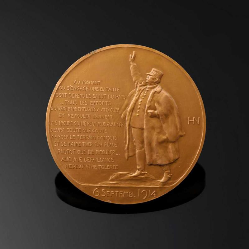 麦朵尔俱乐部第39场拍卖 法国新艺术大铜章【霞飞元帅】大师亨利·克罗