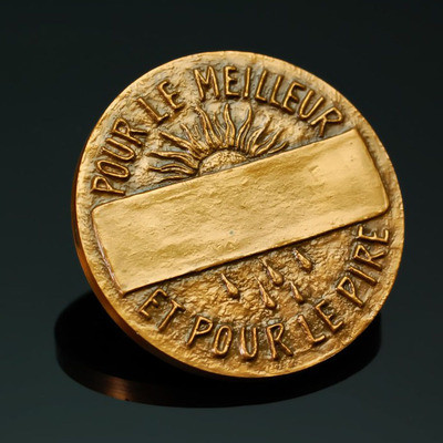 麦朵尔俱乐部第39场拍卖 法国大铜章【结婚】雕塑家维达尔