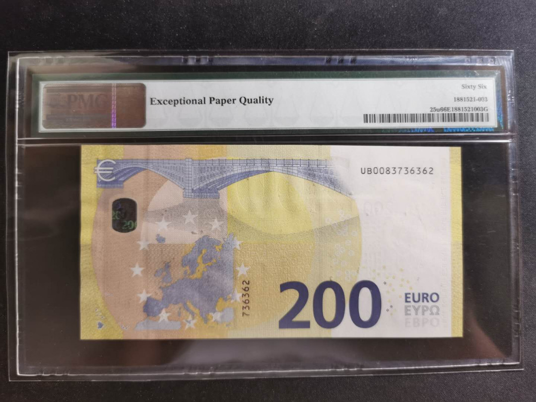 【鲸贝乐淘】千字文·第“资父事君，曰严与敬”号拍卖 【欧盟🇪🇺 法国🇫🇷 】2019年200欧元，pMG66E 