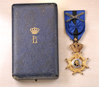 大猫徽章第114期 - 比利时骑士级利奥波德勋章 带盒 好品 