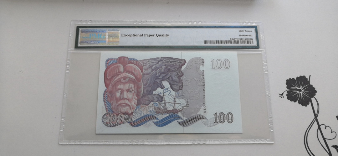 【收藏联盟】第137期拍卖——琳琅满目（共50拍） 瑞典 1971-76年 100克朗 PMG67EPQ 