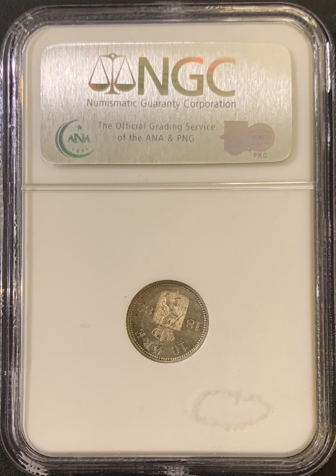 紫瑗钱币—微拍第59期  挪威 1883年 10欧尔 银币 NGC MS62