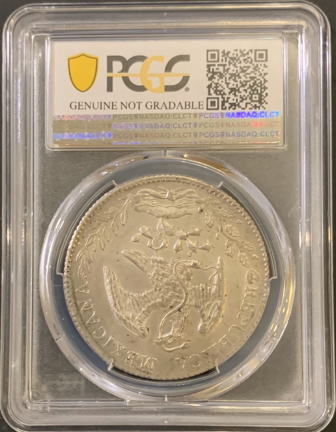 紫瑗钱币—微拍第59期  墨西哥 1894年 ZS FZ 8里亚尔 花边鹰洋 PCGS UNC Detail