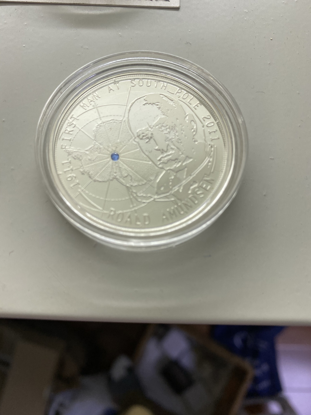 CSIS-GREAT评级精品钱币拍卖第三十六期 托克劳2011年首支到达南极探险队罗尔德亚孟森精制镶嵌纪念银币
