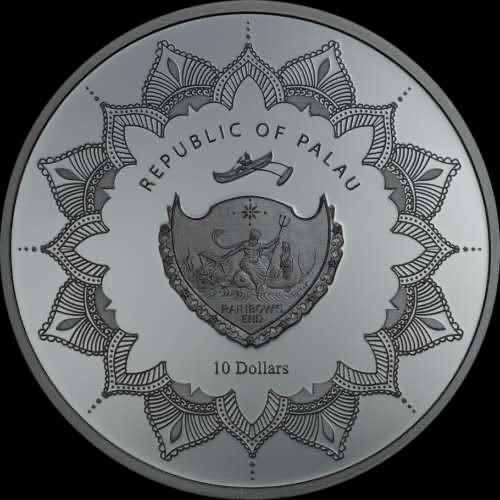 【随心拍&GetCoins】现代钱币拍卖第五十一期 帕劳2017年大肚弥勒佛祖高浮雕镀金2盎司加厚精制纪念银币