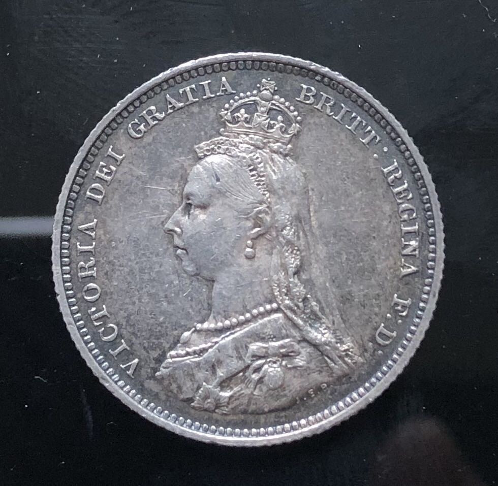 【随心拍&GetCoins】现代钱币拍卖第五十一期 英国1887年维多利亚加冕一先令银币老包浆好品