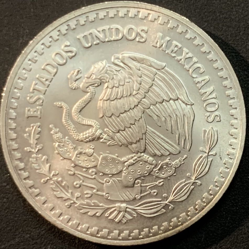 紫瑗钱币—微拍第61期  墨西哥 1995年 自由女神  投资银币 1盎司 31.1克 0.999银 BU