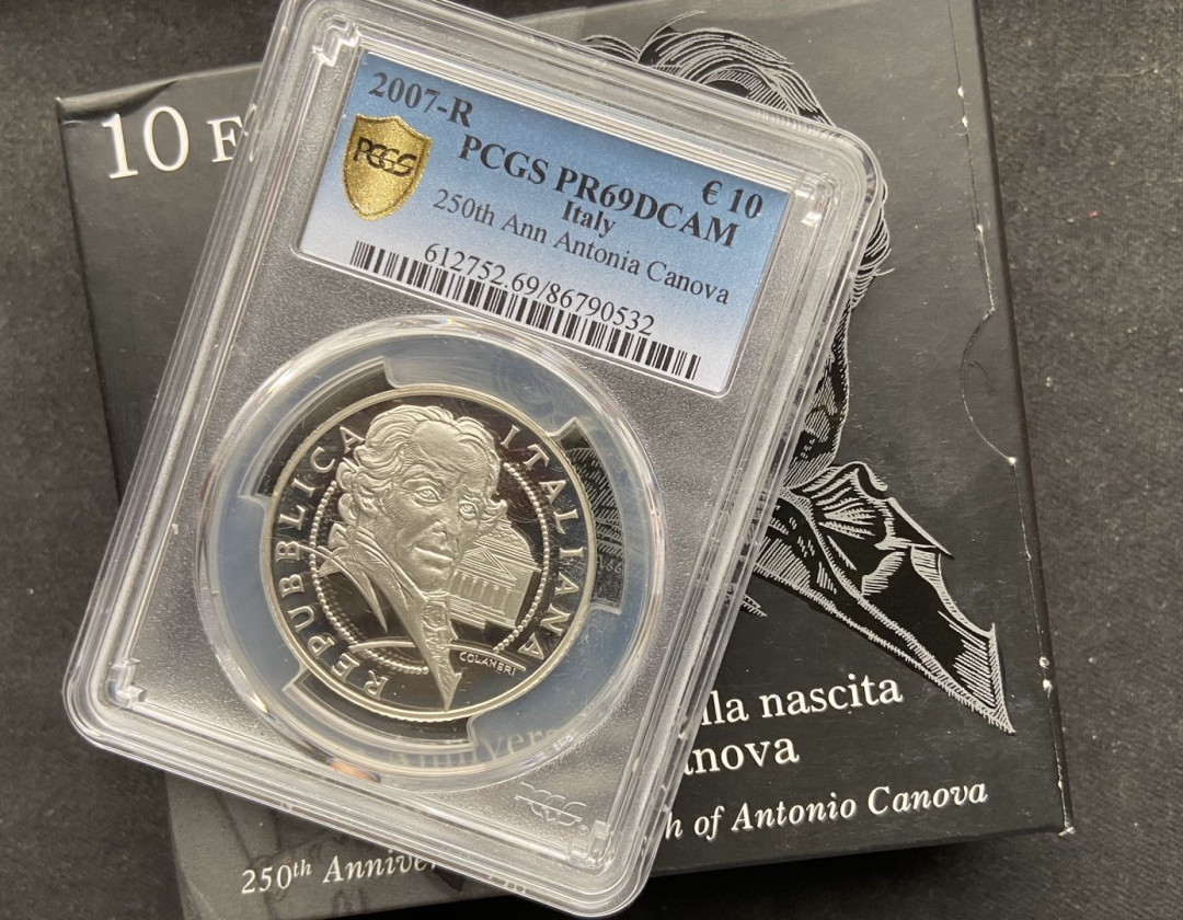 【币观天下】107期钱币拍卖 【意大利】2007年安东尼奥博物馆250周年纪念【pcgs69】