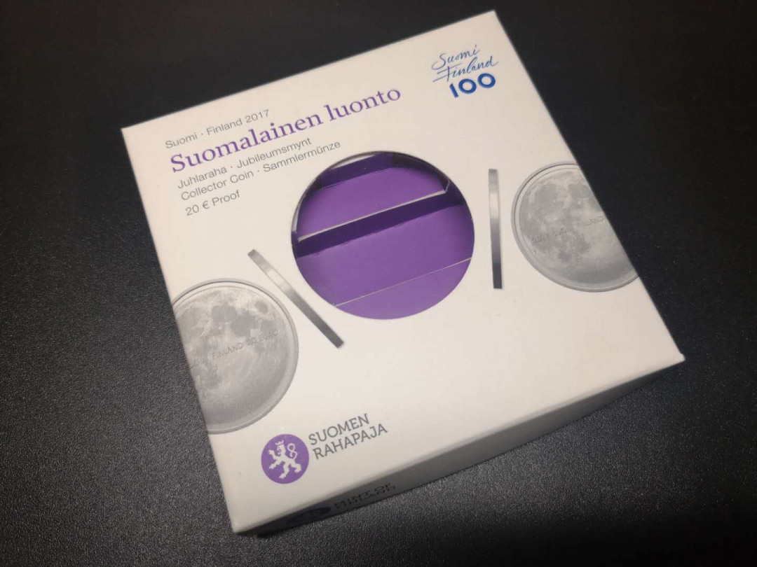 【币观天下】107期钱币拍卖 【芬兰】2017年芬兰20欧元大乌鸦银币【ngc70】