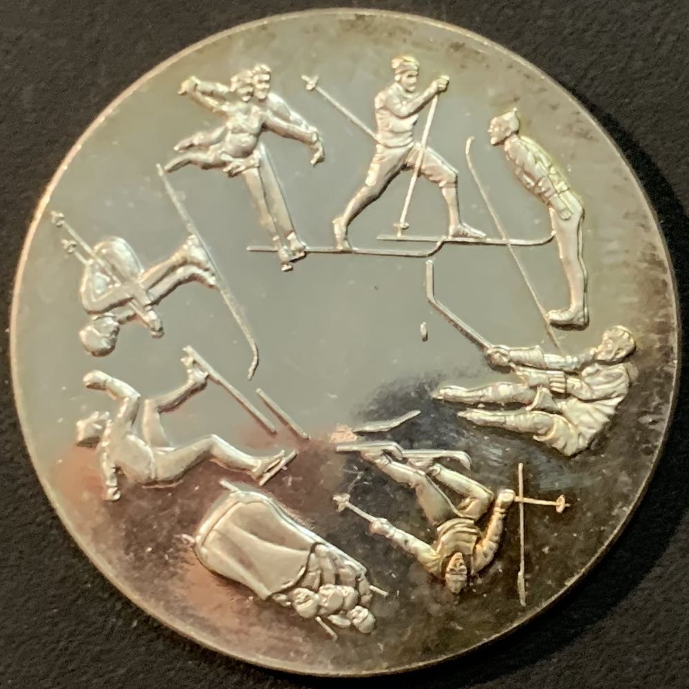 紫瑗钱币—微拍第61期  日本 1972年 札幌冬奥会 纪念章 15克 0.925银