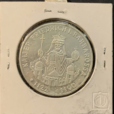 紫瑗钱币—微拍第72期  - 德国 1990年 凯撒·巴巴罗萨逝世800周年 11.5克 0.625银